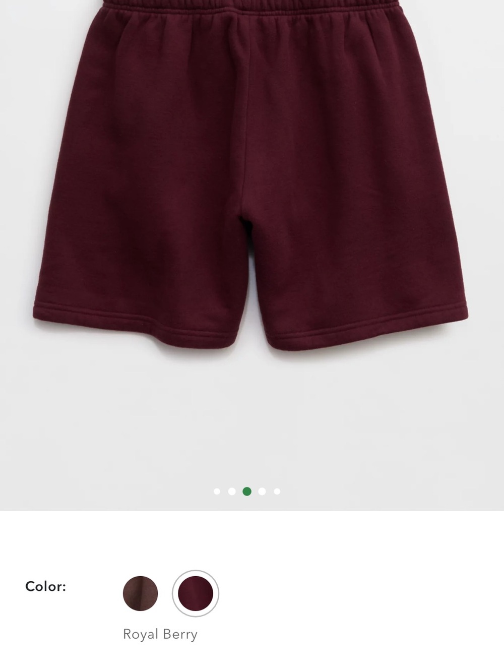 Aerie Berry OFFLINE By Aerie 5" Cloud Fleece Short - Picture 6 of 9